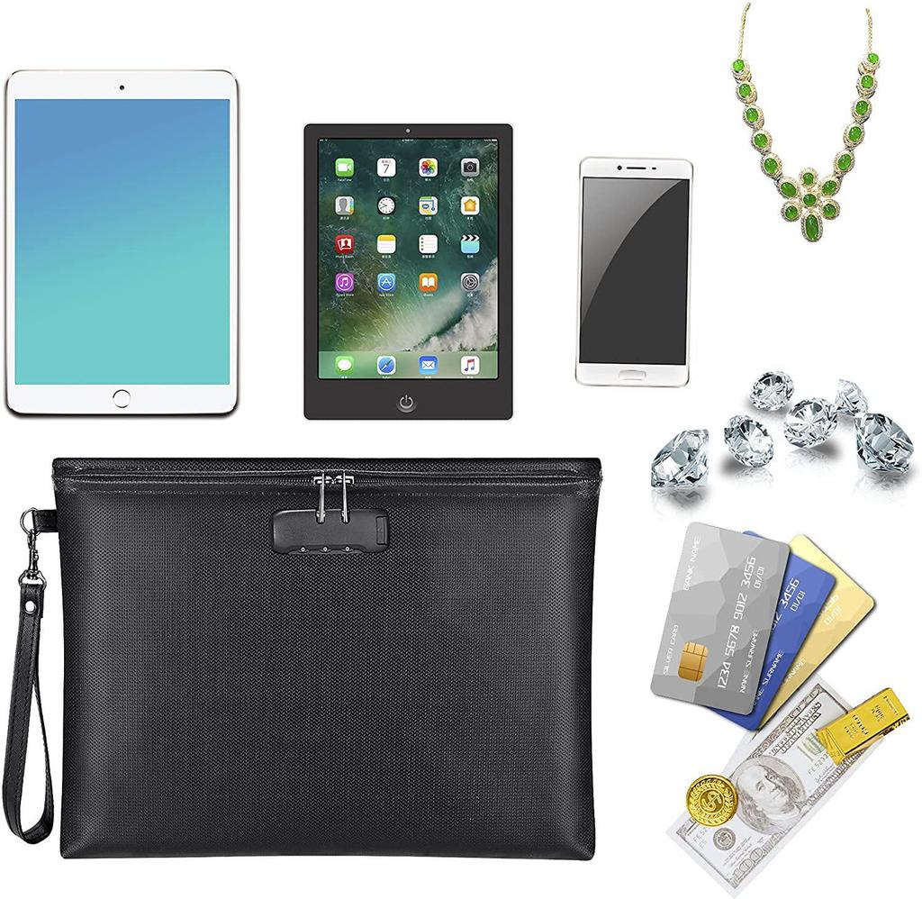 Fireproof Silicone Document Storage Bag with Zipper