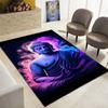 Tappeto Stampato Buddha Tappetino per la Preghiera nel Tempio Tappeti per Aree Buddiste per Camera da Letto Soggiorno Ingresso Antiscivolo Tappeto Yoga GYM Lounge