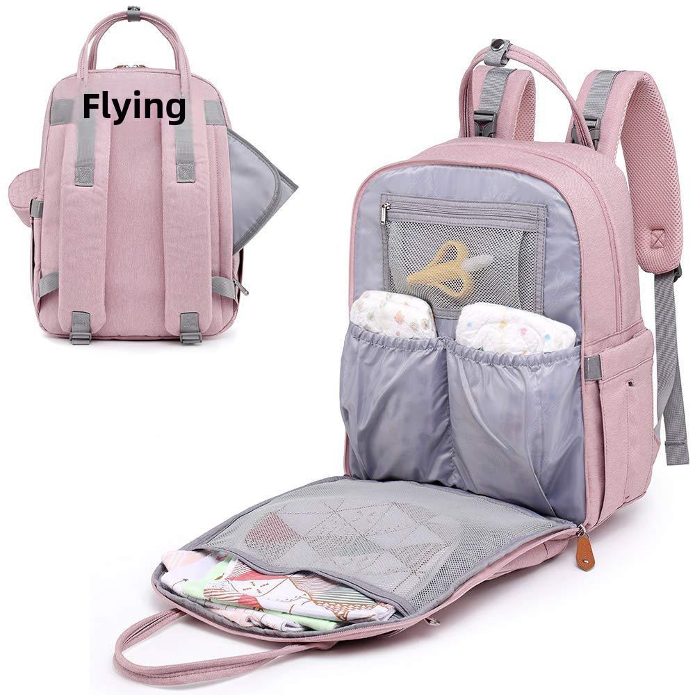 Foldable Waterproof Mommy Backpack with Bed - Multifunctional Large Capacity for Mother and Baby.