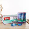 Penna cancellabile Mo Mo Le attivata a pressione, colore Inchiostro Orchidea, 0,5 mm, Blu Cristallo con Nero Carbone, Retrattile per Studenti.