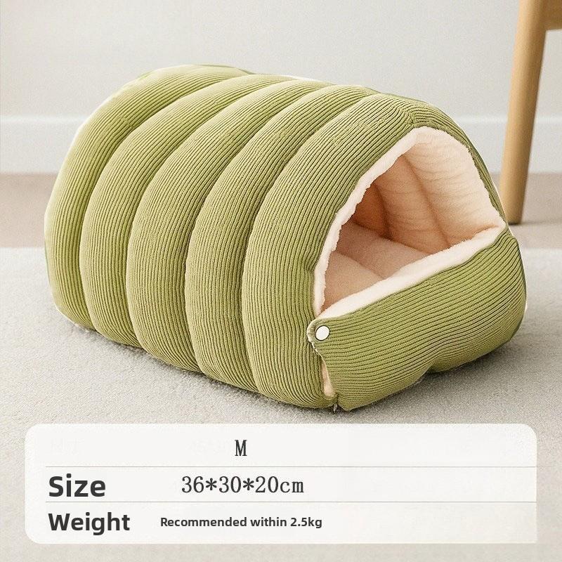 

Pet Nest Thickened Arc-shaped House Nest Removable Kennel Button Removable Puppy Kitten Closed Litter 2.5kg Cat House Pet Bed Within 2.5kg