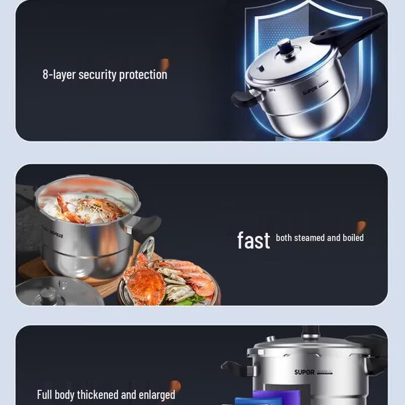 SUPOR YS24E Explosion-Proof Pressure Cooker for Gas & Induction Stoves