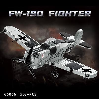 Naujas Fw-190 lėktuvo surinkimo konstravimo kaladėlių rinkinys Pirato sraigtasparnis Kovinis sraigtasparnis Vaikams skirtas dėlionės žaislo modelis