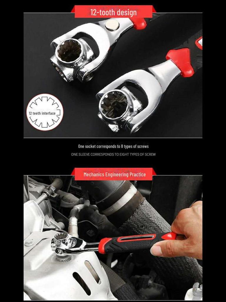 52-in-1 Multi-functional Rotating Socket Wrench