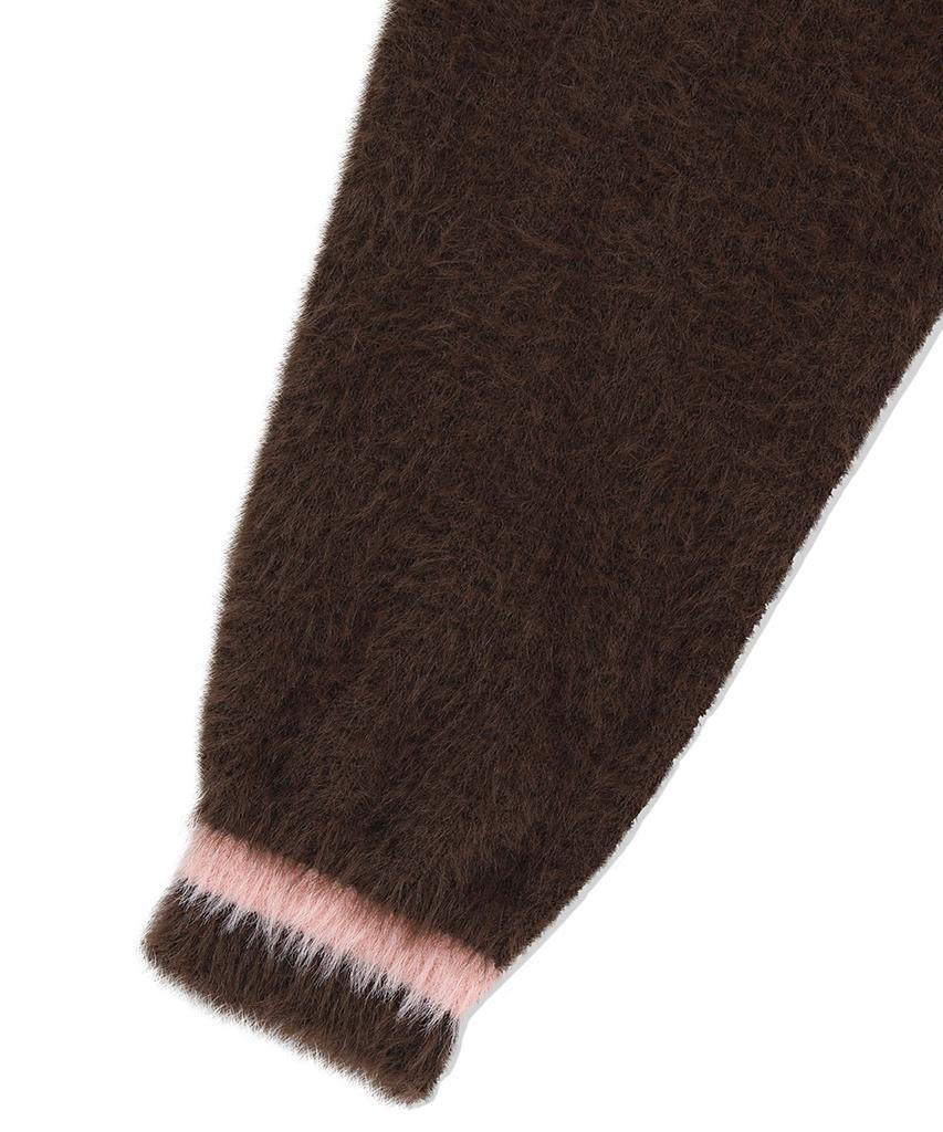 MAHAGRID Hairy Collar Knit Brown(Mg2Efmk642A)