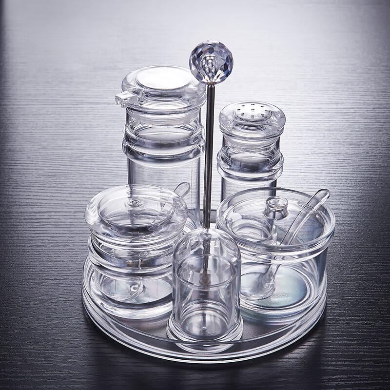 Homeglen Acrylic Kitchen Condiment Bottle Set