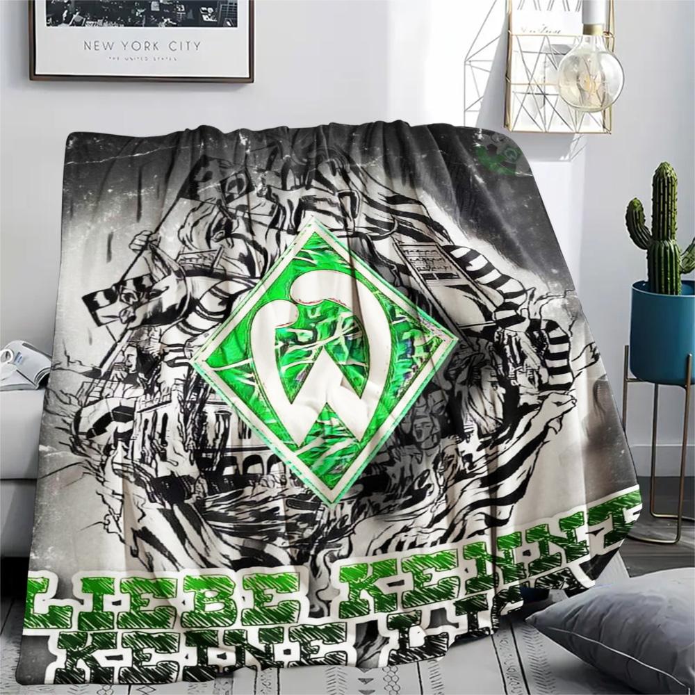 1Pc SV Werder Bremen Print Flannel Blanket High Quality Warm Comfortable Cover for All Seasons Perfect for Gifts Home Decor