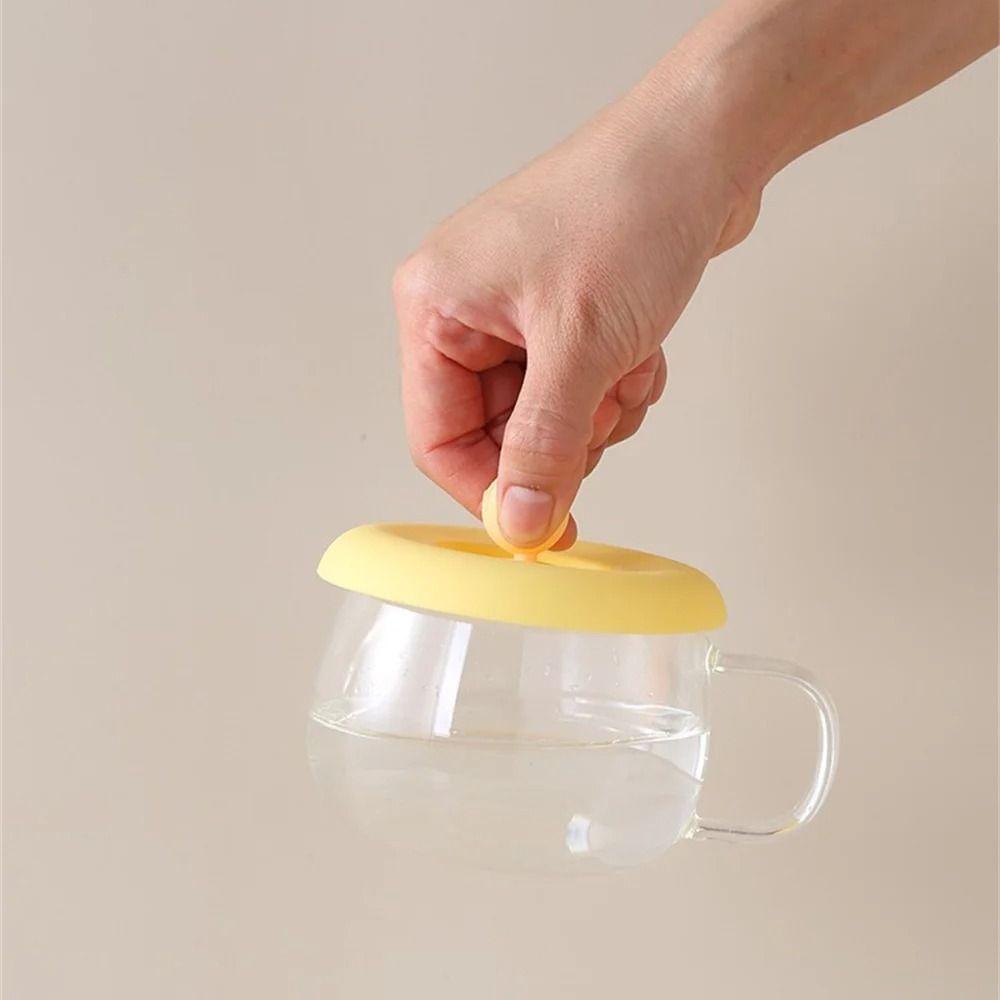 Silicone Water Cup Lid Round Coffee Mug Sealed Cap Universal Cup Cover