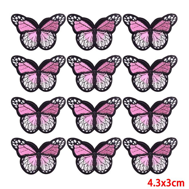10 Pcs/lot Wholesale Embroidery Patch Iron On Patches For Clothing Patches On Clothes Jackets Decor Applique Sew Supplies