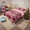 3pcs Pink Imitation Bedding Set Relief Christmas Dwarf Print Coreless Duvet Cover Set Soft Dormitory Bedroom Decor Multiple Size
