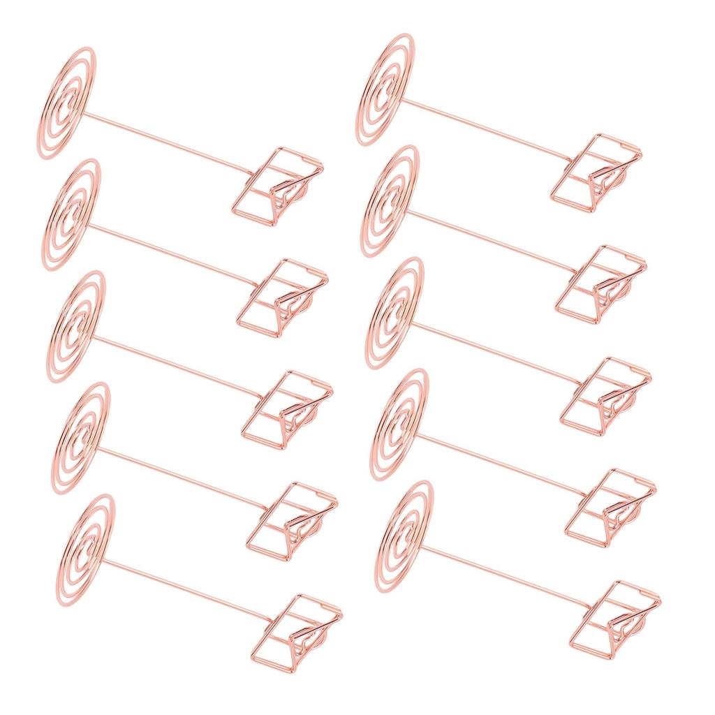 10PCS Table Number Holders Envelope Shape Metal Card Clips for Photo Menu Place Cards Restaurant Wedding Party