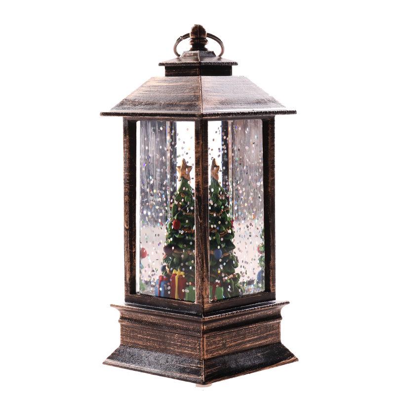 Christmas Santa Claus Crystal Lantern & Ornament