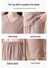Set Pigiama Estivo Senza Maniche Taglie Forti da Donna – Elegante Pantalone a Gamba Larga Monocolore per Madri di Mezza Età