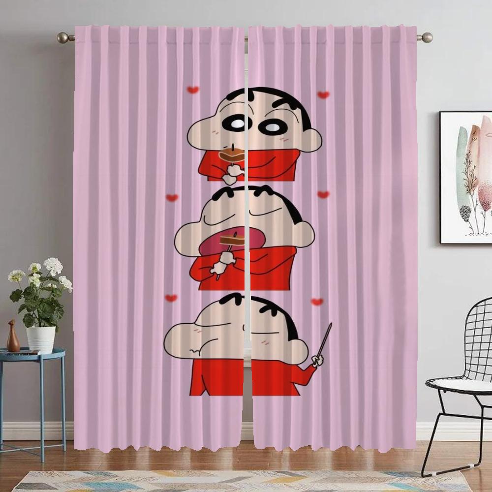 Anti-mosquito Curtains for Camera Crayon Tulle for Bedroom Modern Living Room Curtains 2 Pieces Blackout Curtain Shades Kitchen