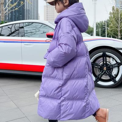 Dziewczęca, codzienna, wyściełana bawełną odzież, zimowa, ocieplana kurtka dla dzieci