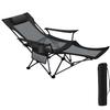 HEEOREV Reclining Chair Camping Chair Chair Fishing Chair Beach Chair Freely Adjustable Multifunctional Portable Easy To Assemble Comes with Storage