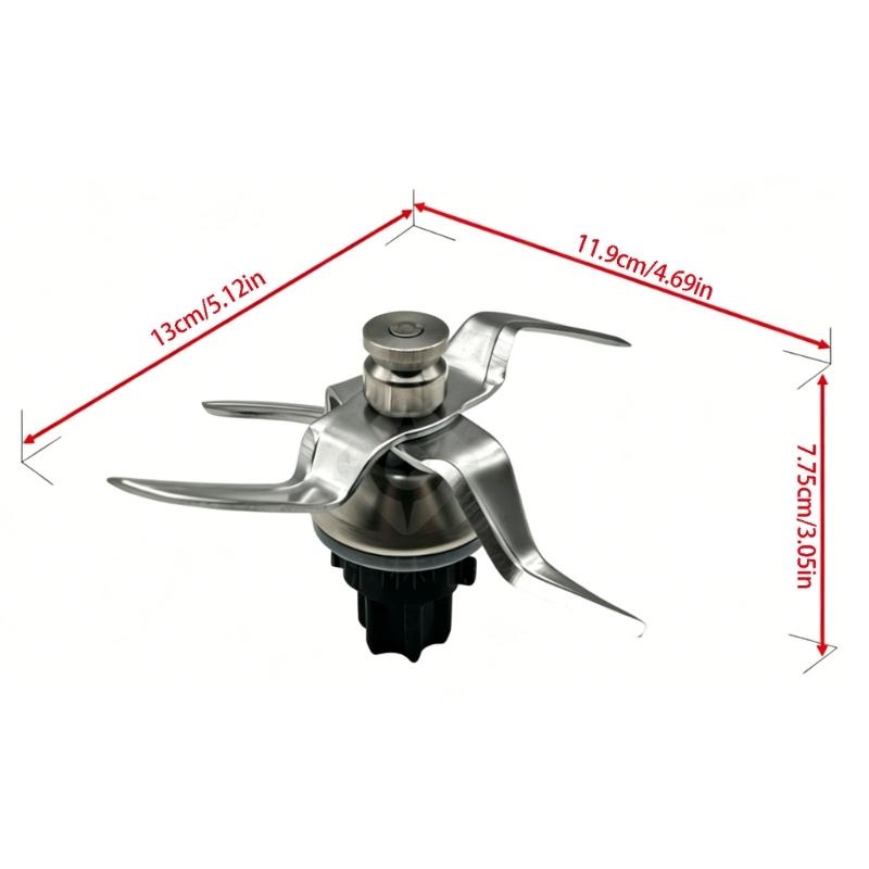 High Speed 4 Blade Blenders Attachment for TM31 Model Stainless Steel Mixer Head Easy Disassembly for Smooth Blending
