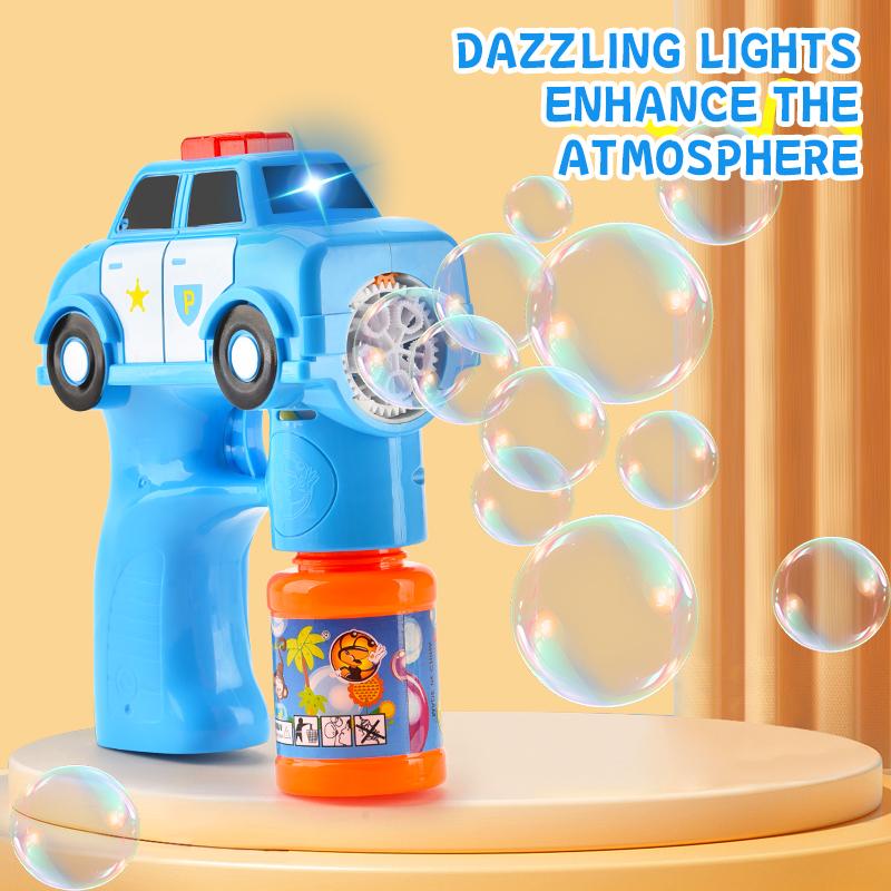 Automatic Bubble Machine, Police Car Design, Multi-hole, Kids Outdoor Play, Birthday Gift