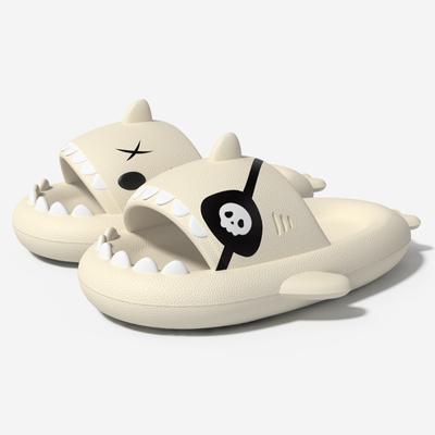 Fashion Shevalues New Pirate Shark Slippers For Women Thick Platform Beach Slides Men Indoor Flats Sandals Couple Cartoon Summer Sandals