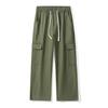 Mingge | Spring new big pocket overalls men's solid color simple and versatile loose straight casual pants