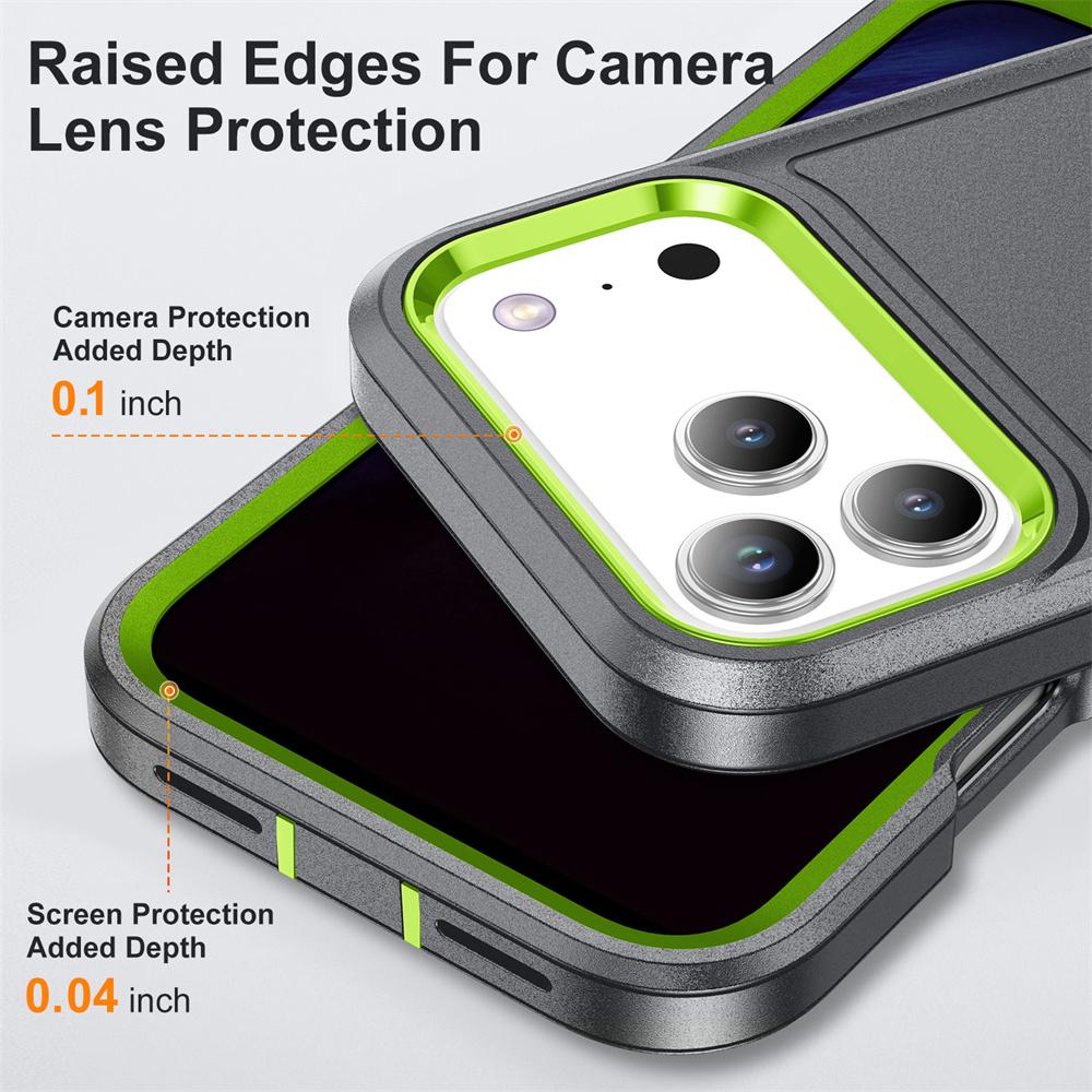 Heavy Duty Armor Protection Stand Phone Case for IPhone 17 Air 16E 16 15 14 Plus 13 12 11 Pro Max Shockproof Kickstand Cover