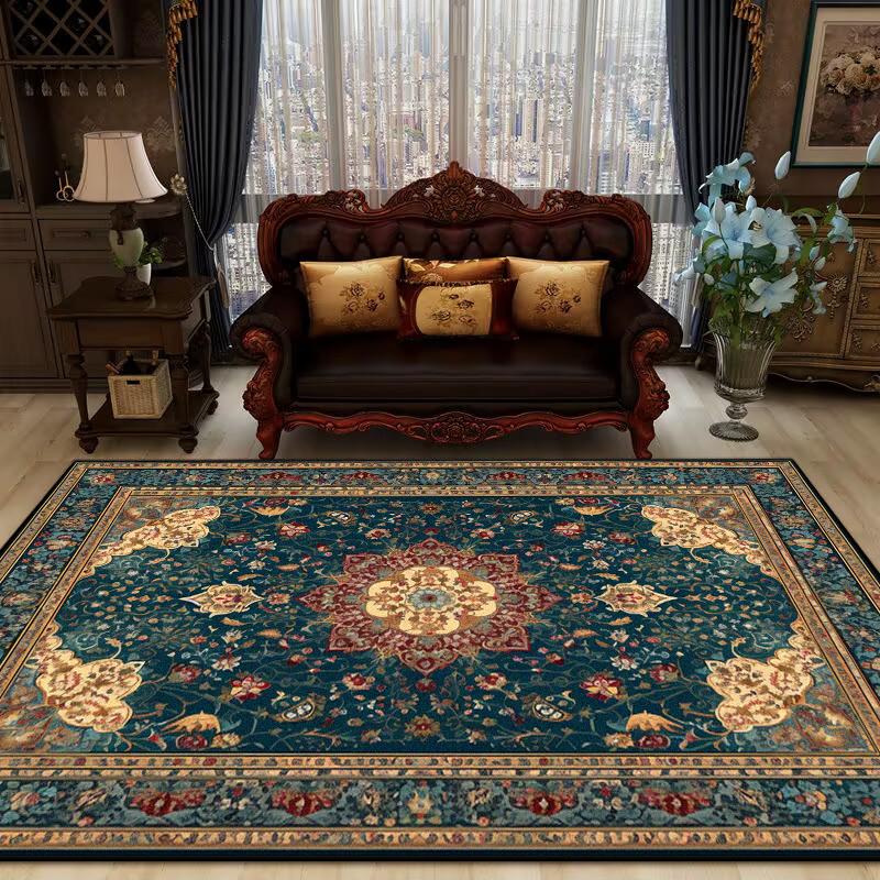 

Bohemia Living Room Rugs Deluxe Anti Slip Floor Mats Washable Large Area Carpet Persian Lounge Rug Bedroom Decor 60*90cm