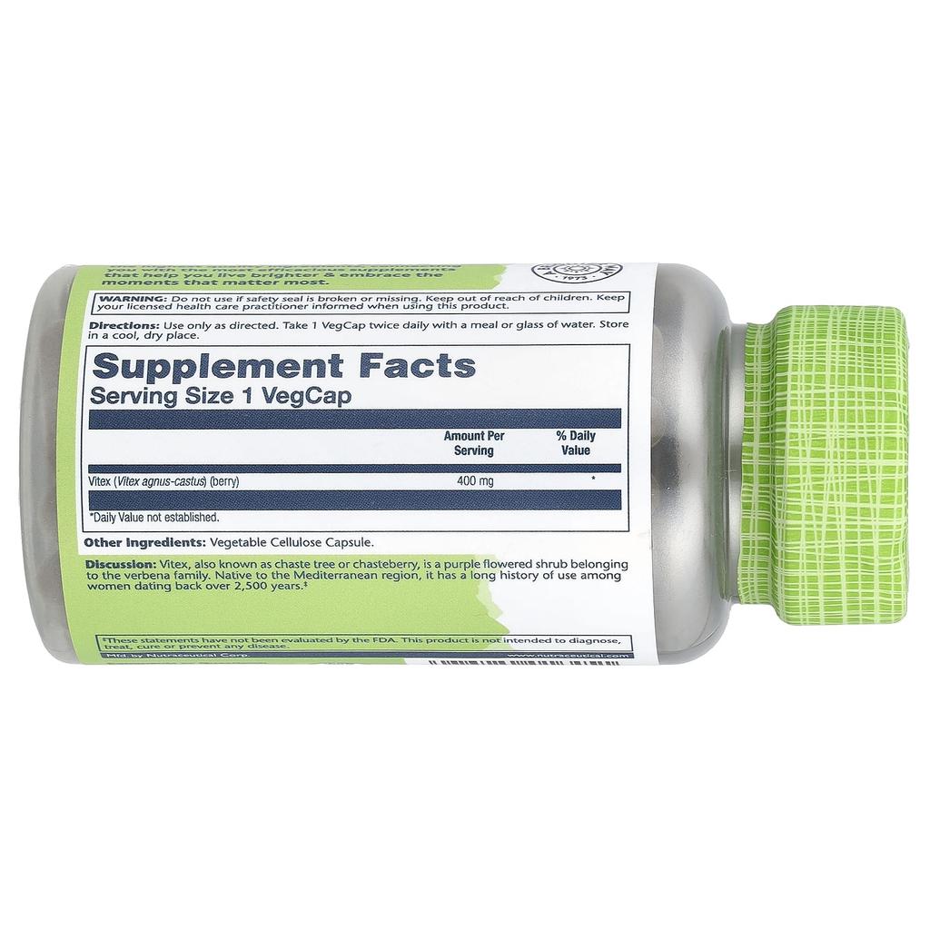 True Herbs, Vitex, 400Mg, 100 Veggie Caps