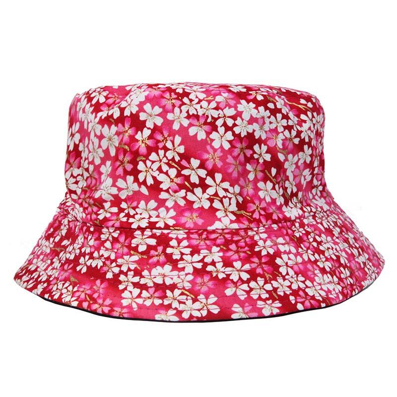 Women's Summer Shade Breathable Two-sided Bucket Hat Foldable Sunscreen Sun Hat Outdoor Sports Casual Fashion Floral Print Beach Sun Cap