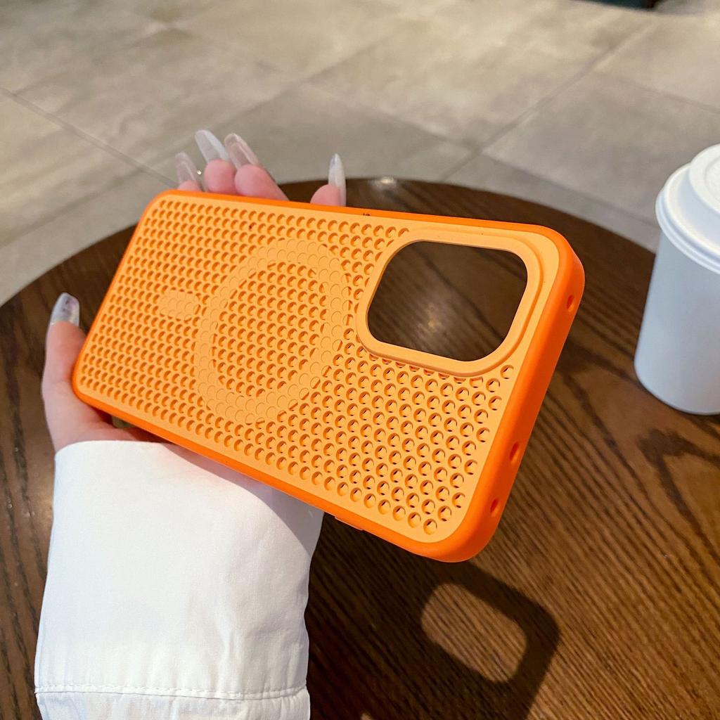 Applicable To OnePlus Ace6 Mobile Phone Case ACE5pro Summer Ultra-thin Skin Feeling 1 + 15 Two-color Heat Dissipation Magnetic Attraction Honeycomb H