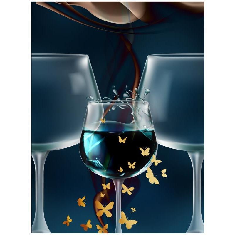 

Современный простой плакат с бокалом для вина, холст, картина для гостиной, столовой, украшение для дома, живопись, ядро 20x30cm no frame