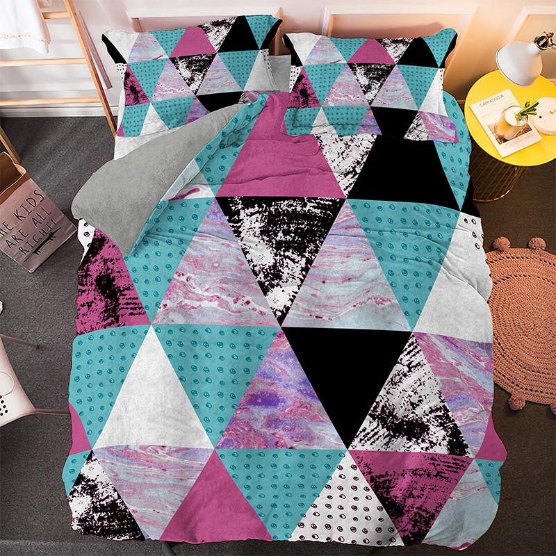 Nepravidelná Geometrie Král Královna Povlak na Peřinu Bohemský Styl Ložní Prádlo Sada Pro Děti Dospívající Dospělé Moderní Umění 2/3ks Polyesterový Povlak na Přikrývku