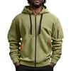 Herren Zip-Up Kapuzenjacke mit mehreren Taschen Sportlich-Lässiges Oberteil für den täglichen Gebrauch