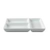 White Porcelain Divided Tray Microwave and Dishwasher Safe Rectangular Serving Platter Oven Safe Fruits Vegetables Meats Cheese