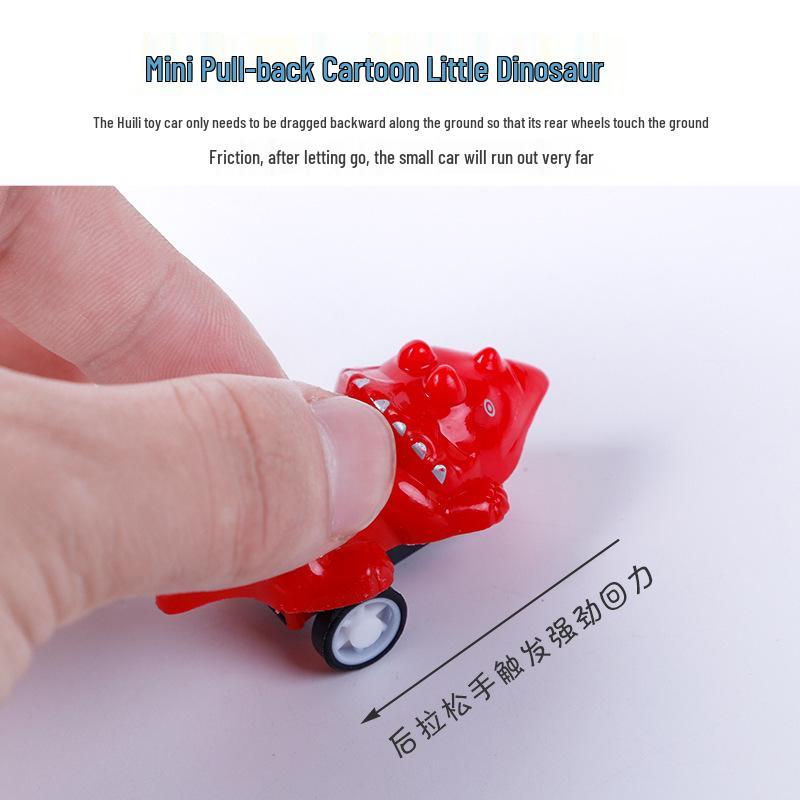 Mini Cartoon Dinosaur Pull-Back Cars – Educational Small Toys for Kids