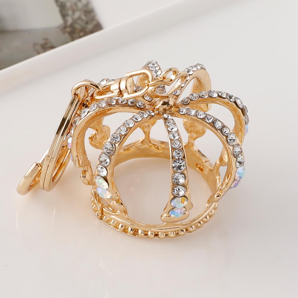 2024 New Sparkle Crystal King's Crown Keychain Car Key Ring Souvenir Gift for Family