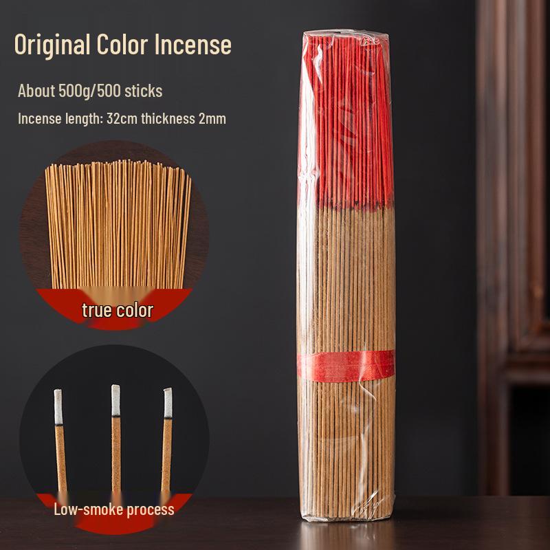 Golden Smokeless Sandalwood Bamboo Incense Sticks for Worship and Offerings