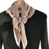 Elegant Silk Wool Blend Square Scarf With Leopard Print Lightweight Accessory Women