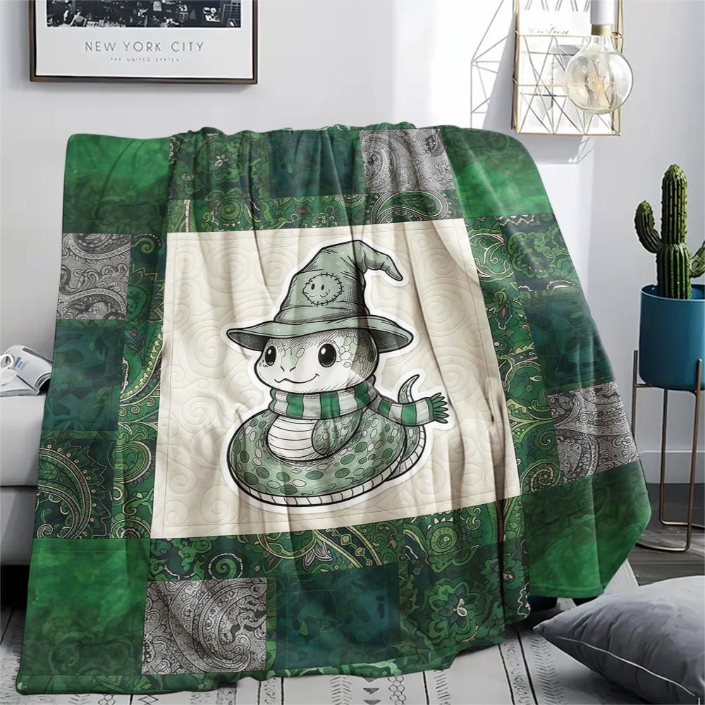 1 Manta de Franela con Estampado de Dibujos Animados, Alta Calidad, Cómoda para Todas las Estaciones, Decoración del Hogar, Calidez y Confort, Perfecta para Regalo de Navidad o Cumpleaños