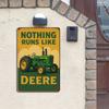 "Nothing Runs Like Deere" Tractor Sign - 19.81x29.97cm Vintage Metal Decor for Farmhouse & Garage
