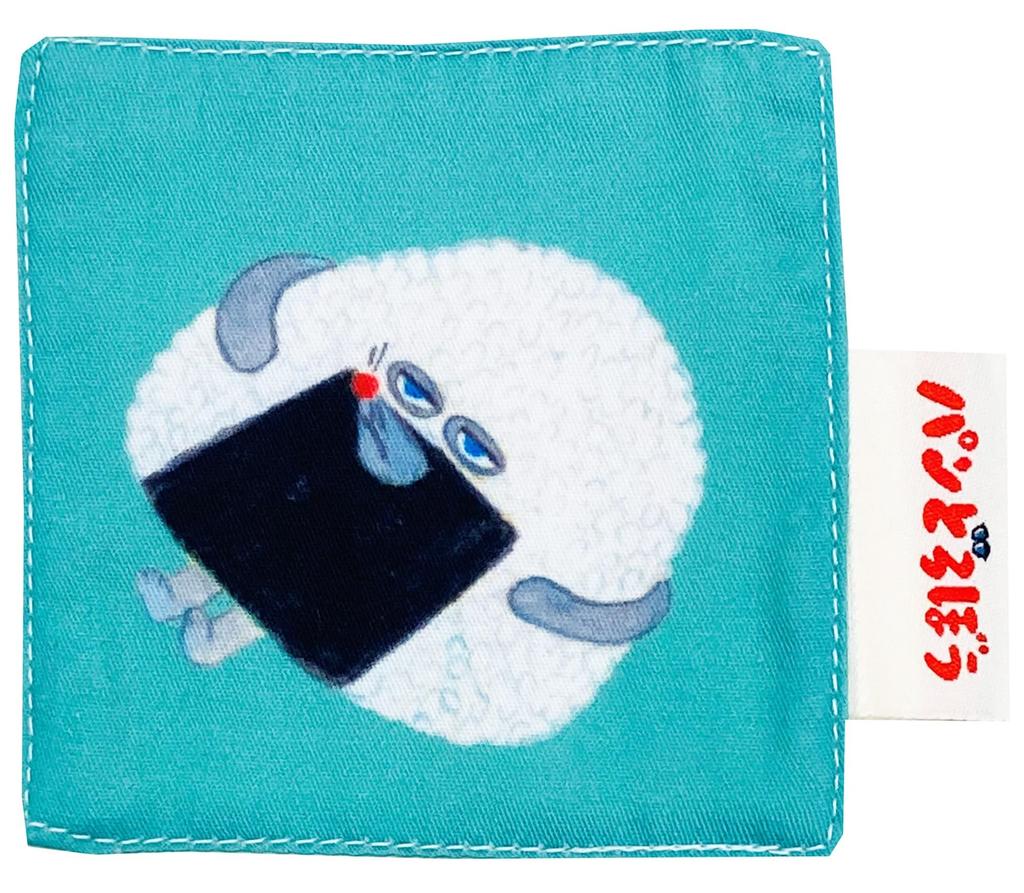 MORIPiLO Bread Thief Coaster (Onigiri Boy) 9x9cm, Cute, Thick, Absorbent, Washable, Stylish, Birthday Gift for Kids and Adults, Green, Bread Thief