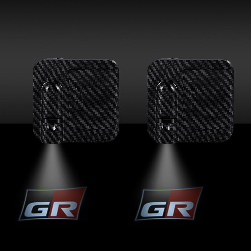 For Toyota GR Logo TRD GR Sport C-HR RAV4 Camry Corolla 86 Highlander Car HD Door Welcome Light Led Projector Lamp 1/2PCS