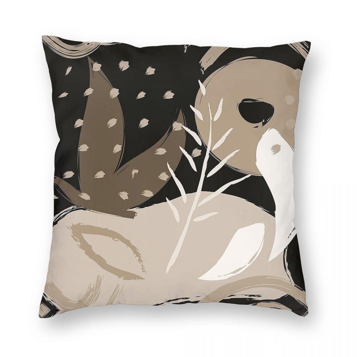 Sepia Earth Tones Modern Abstract Square Pillowcase Polyester Linen Velvet Creative Zip Decor Bed Cushion Cover 30x30cm