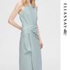 ELLASSAY 2025 Early Spring Shirred Striped Mid-length Dress