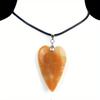 Long Heart Stone Pendant Natural Crystal Arrowhead Amethyst Crystal Charms For Necklace Stainless Steel Chain Women Jewelry new