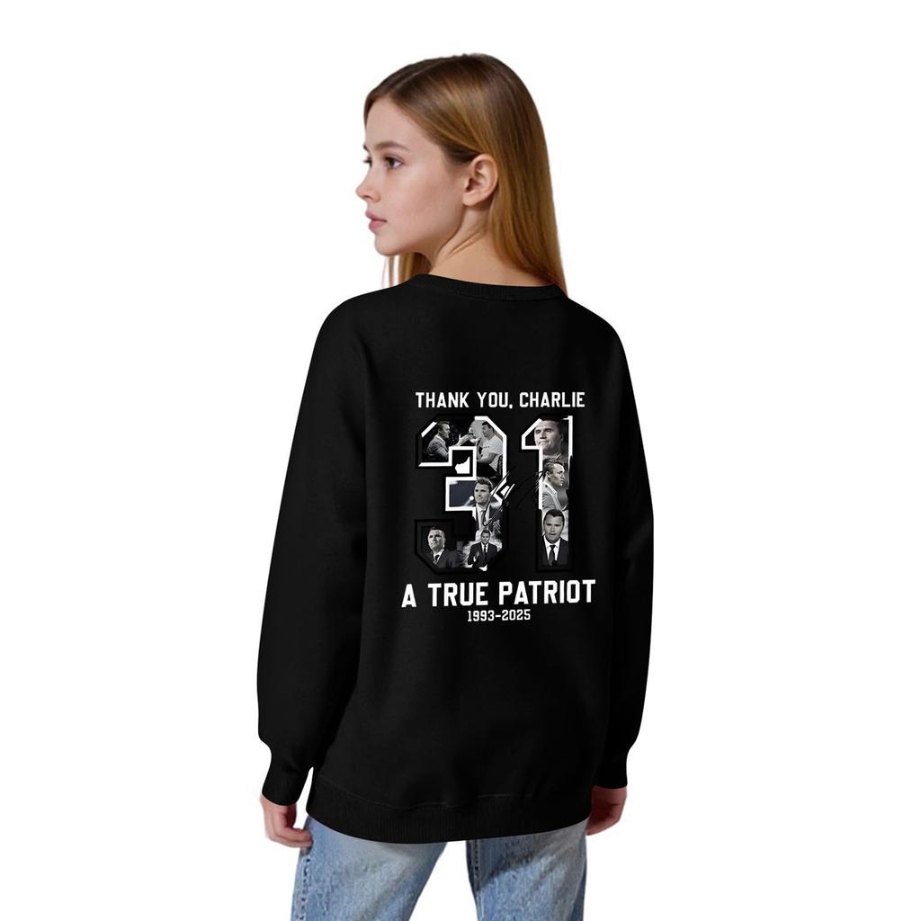 Kid's Casual Daily Printed Top Round Neck Sweatsuit