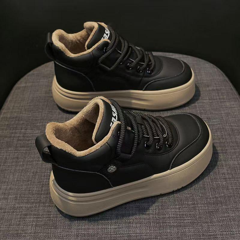 Women Warm Fleece Lined Thick Sole High Top Casual Sports Sneakers