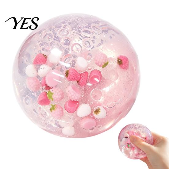 Ball Sensory Toys Clear Stress Fidget Toy, Anxiety Relief Squeeze Transparent Slow Rebound Toy for Home Office School