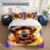 Crash Bandicoot  3‑Piece Bedding Set Soft Microfiber Duvet Cover Pillowcases Comfortable Bed Linen for Bedroom Decoration