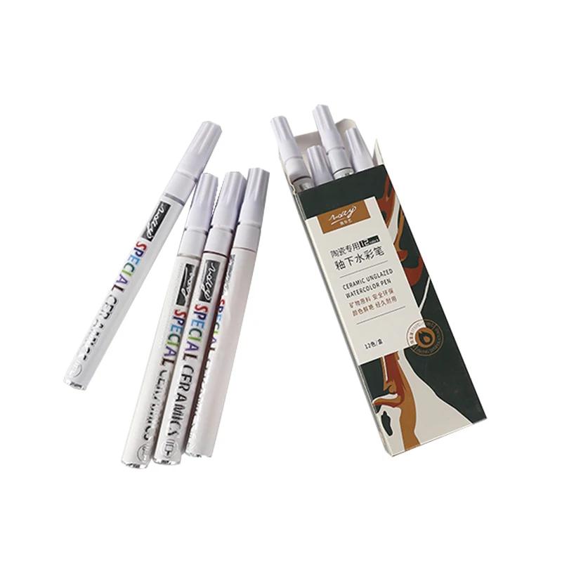 6 color Pottery Art Underglaze Watercolor Pen Ceramic Painting Paint Tool DIY Hand-painted Paint