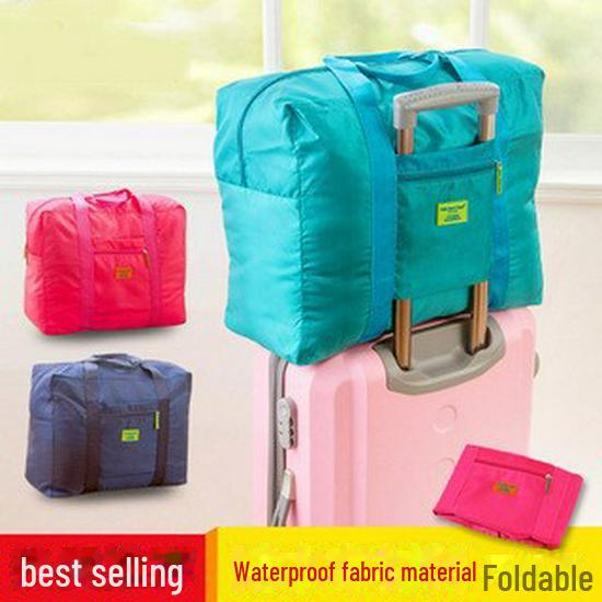 Waterproof Jacquard Travel Bag: Luggage, Clothing, and Storage Solution with Floral Design, Handheld or Trolley Compatible.